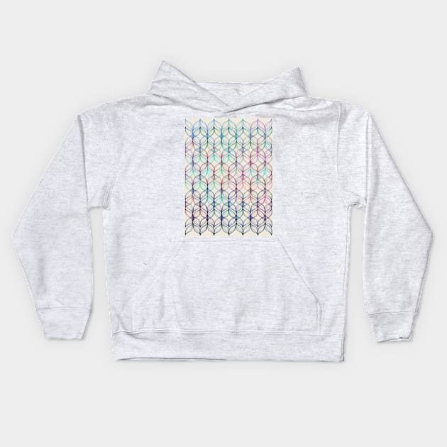 Mermaid's Braids - a colored pencil pattern Kids Hoodie by micklyn